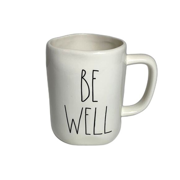 Rae Dunn Artisan Collection By Magenta NWOT White BE WELL Ceramic Mug - Picture 1 of 6